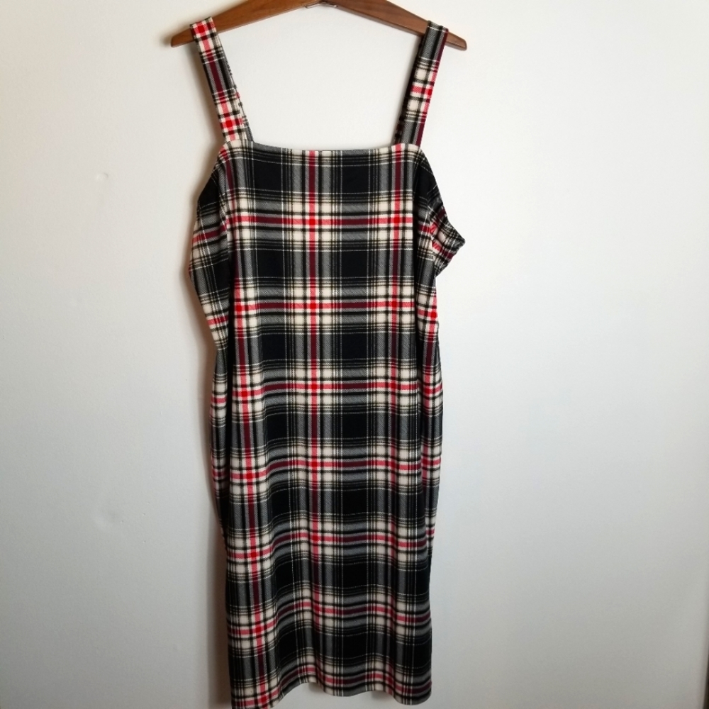 Jolie & Joy Plaid Jumper Dress